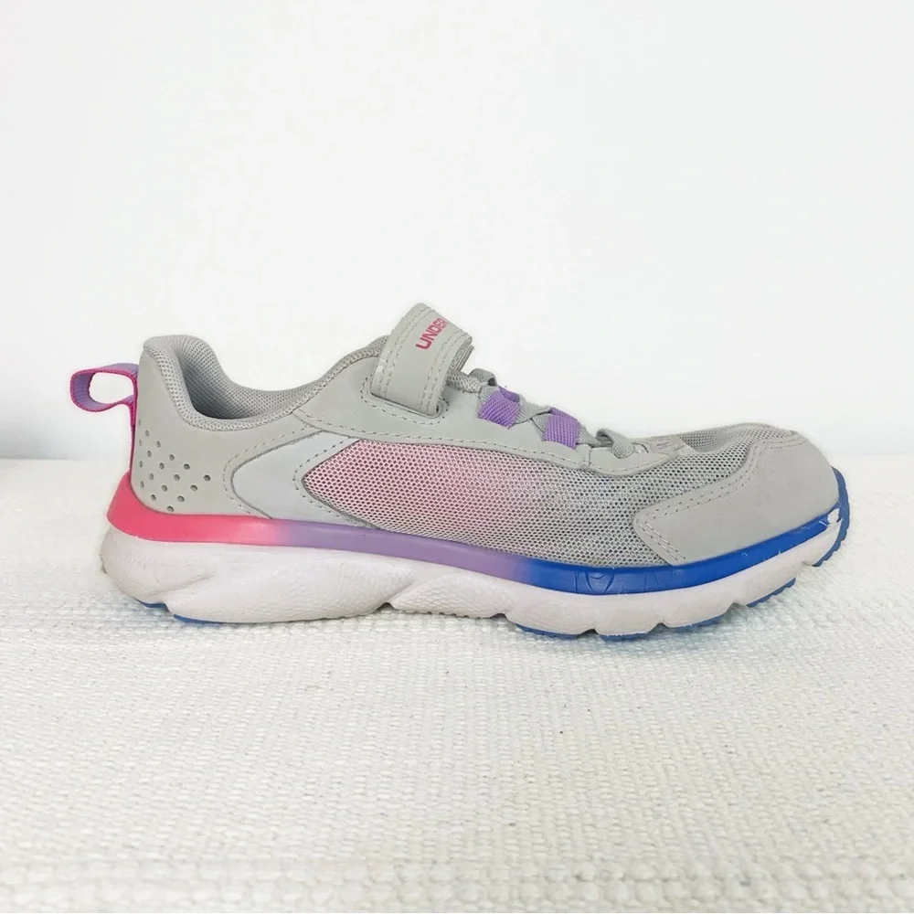 UNDER ARMOUR Assert Sneakers Halo Grey White Little Kid size 3